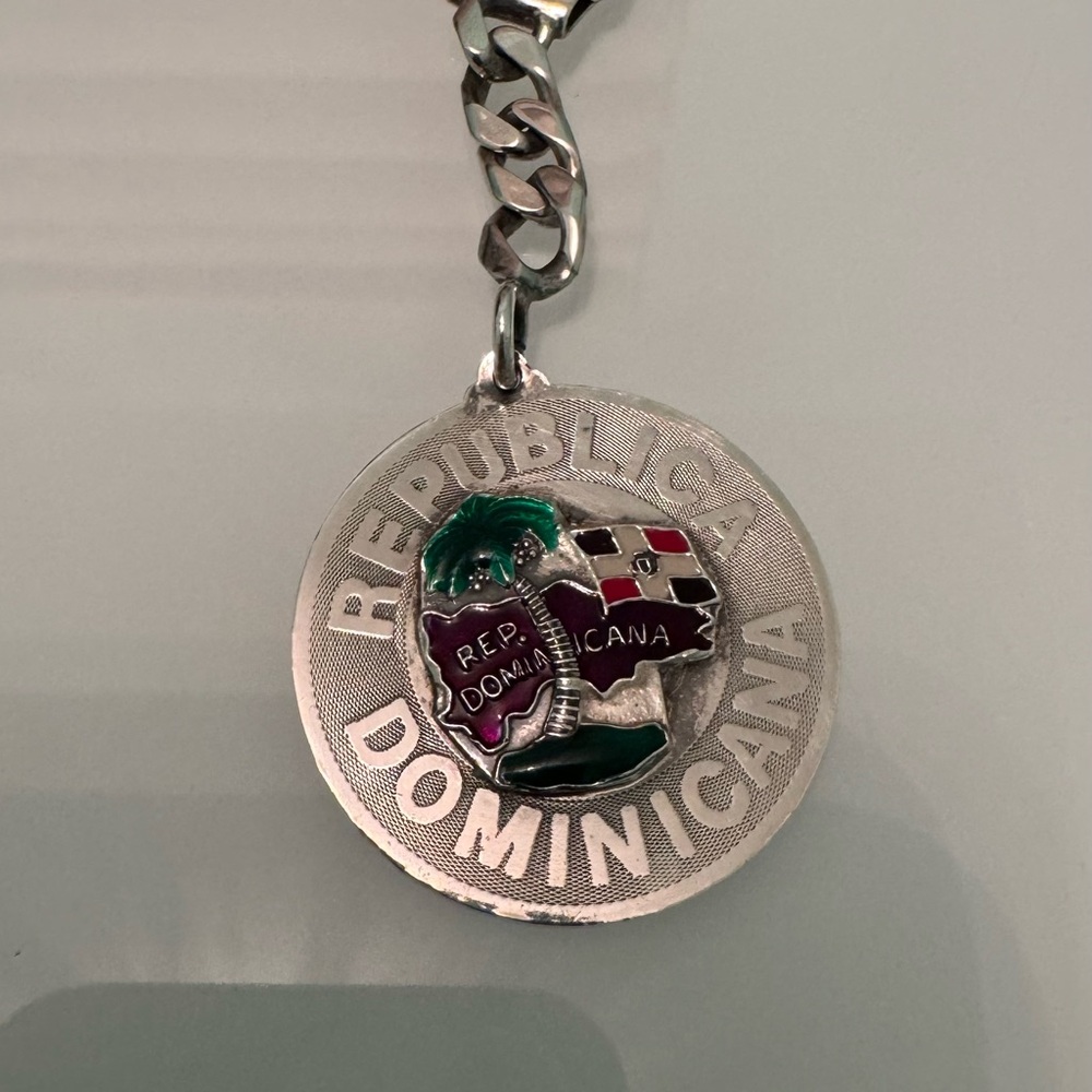 Dominican Republic Silver 925 Keychain